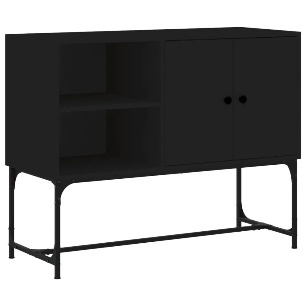 Com Saco Coletor Aparador 100x40x79,5 cm derivados de madeira preto