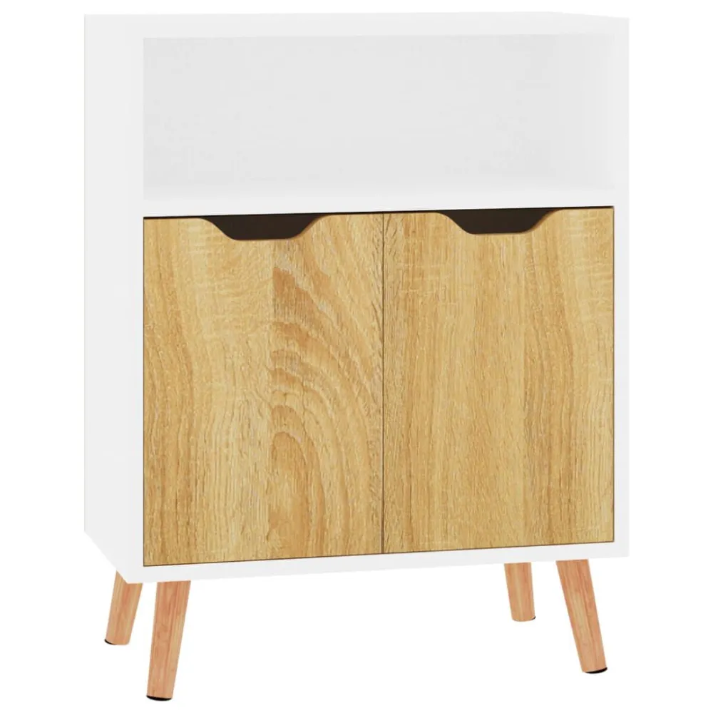 Com Saco Coletor Aparador 60x30x72cm derivados de madeira branco/carvalho sonoma