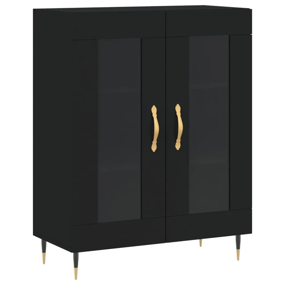 Com Saco Coletor Aparador 69,5x34x90 cm derivados de madeira preto
