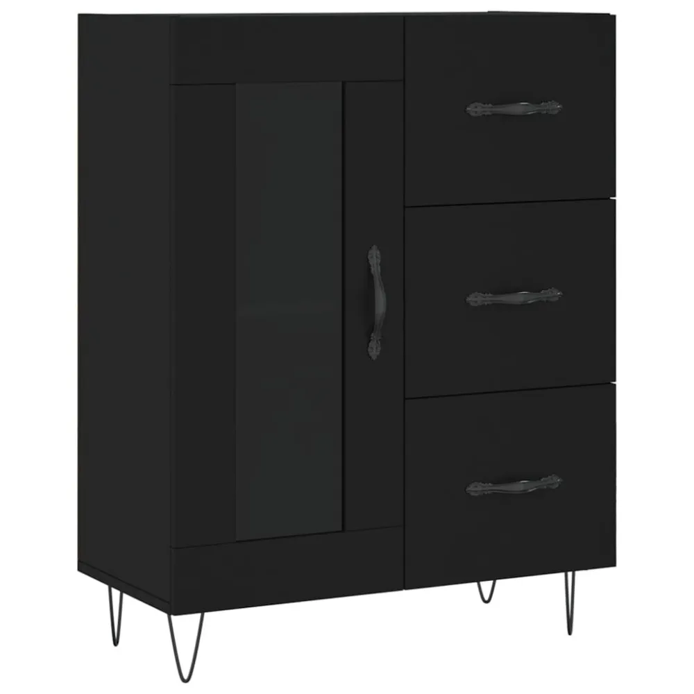 Corte Preciso Aparador 69,5x34x90 cm derivados de madeira preto