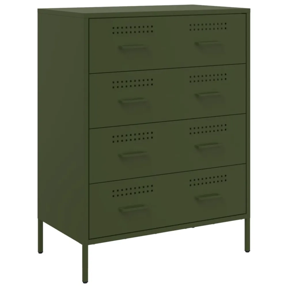 Kit Completo com Acessórios Aparador 68x39x89 cm ço verde-azeitona
