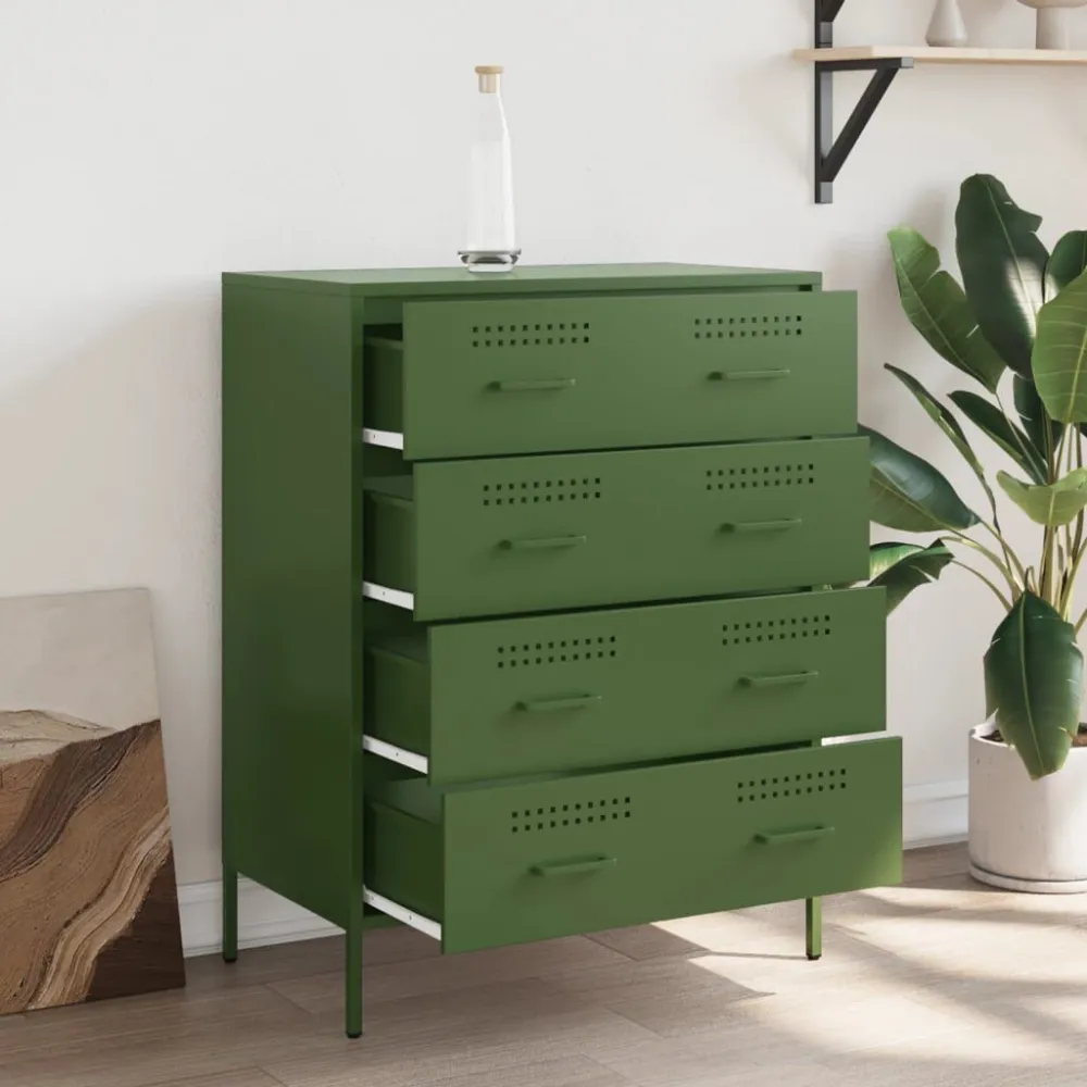 Kit Completo com Acessórios Aparador 68x39x89 cm ço verde-azeitona