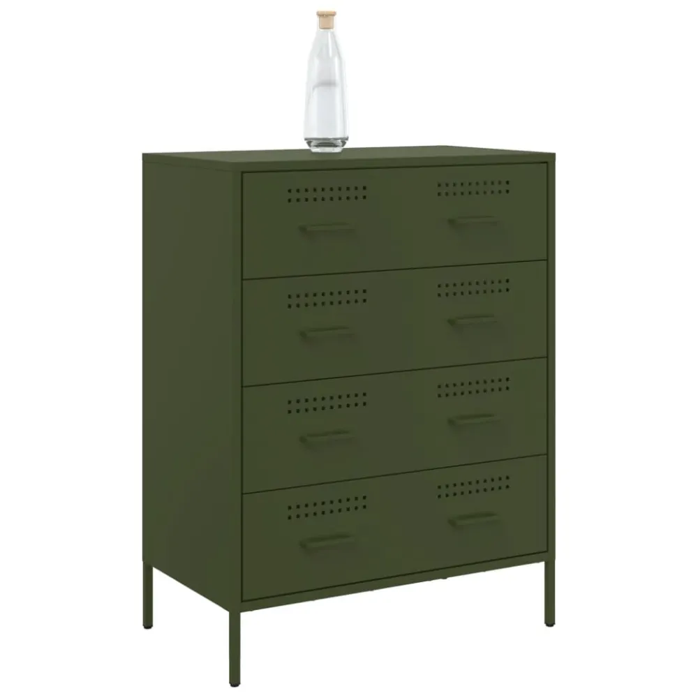 Kit Completo com Acessórios Aparador 68x39x89 cm ço verde-azeitona