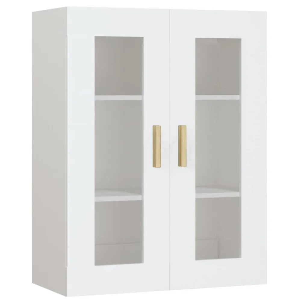 Kit Completo com Acessórios Armário de parede suspenso 69,5x34x90 cm branco