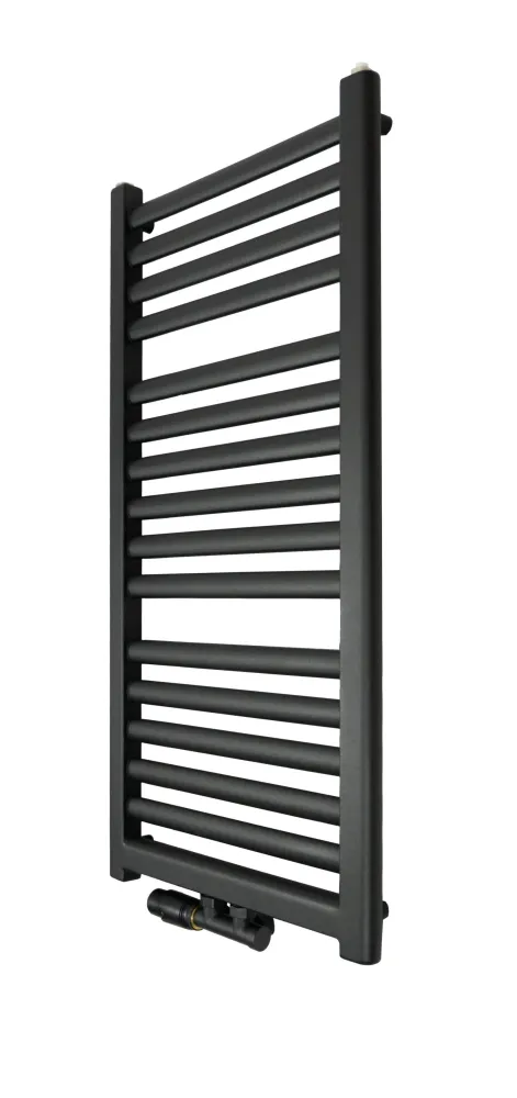 STERR EVR9050B - 910×540×65 mm Radiador Toalheiro, 469 W, Matt Preto
