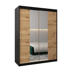 Armário TOKYO 1 com portas de correr 200/150/62 2 puertas (preto/artisan)