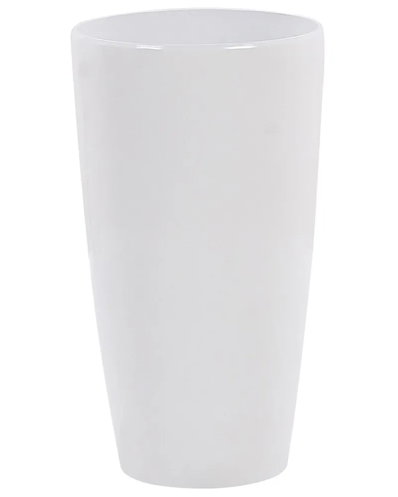 Plant Pot TSERIA Stone Branco