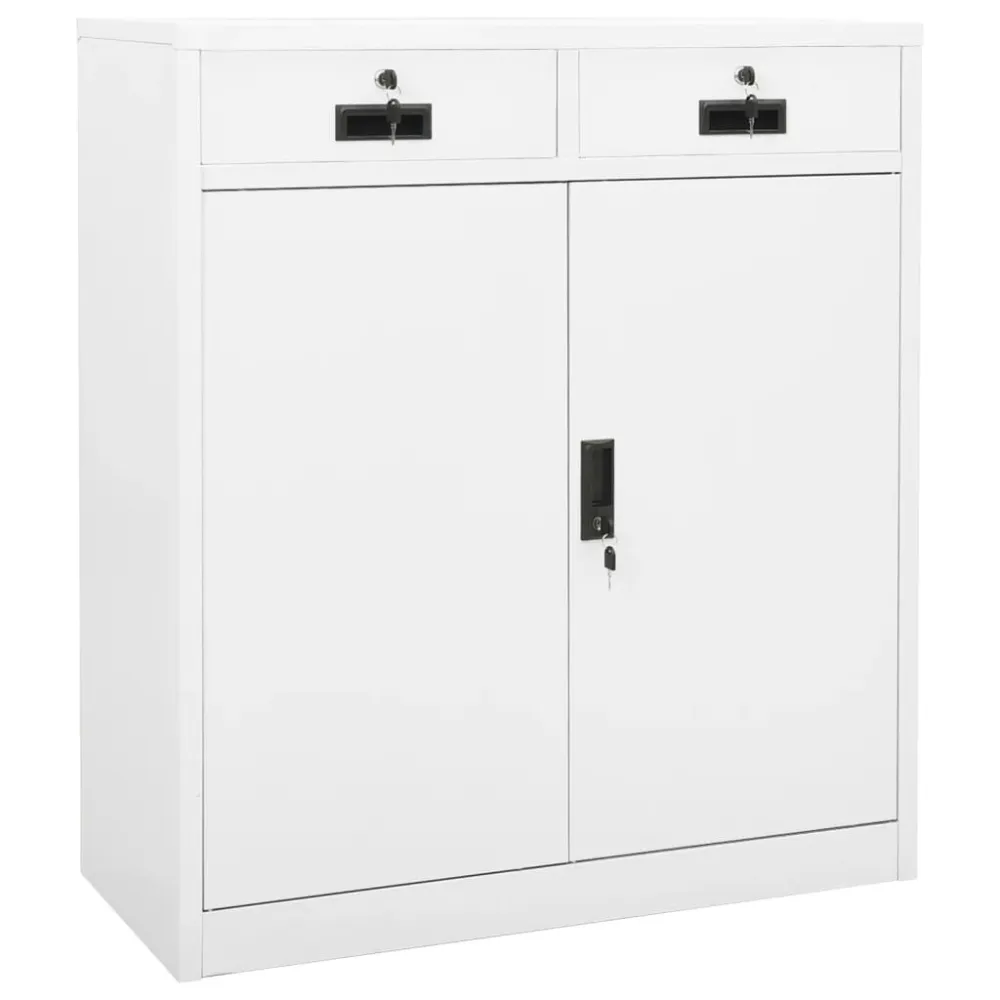 Acabamento em Veludo Armário de escritório 90x40x102 cm ço branco