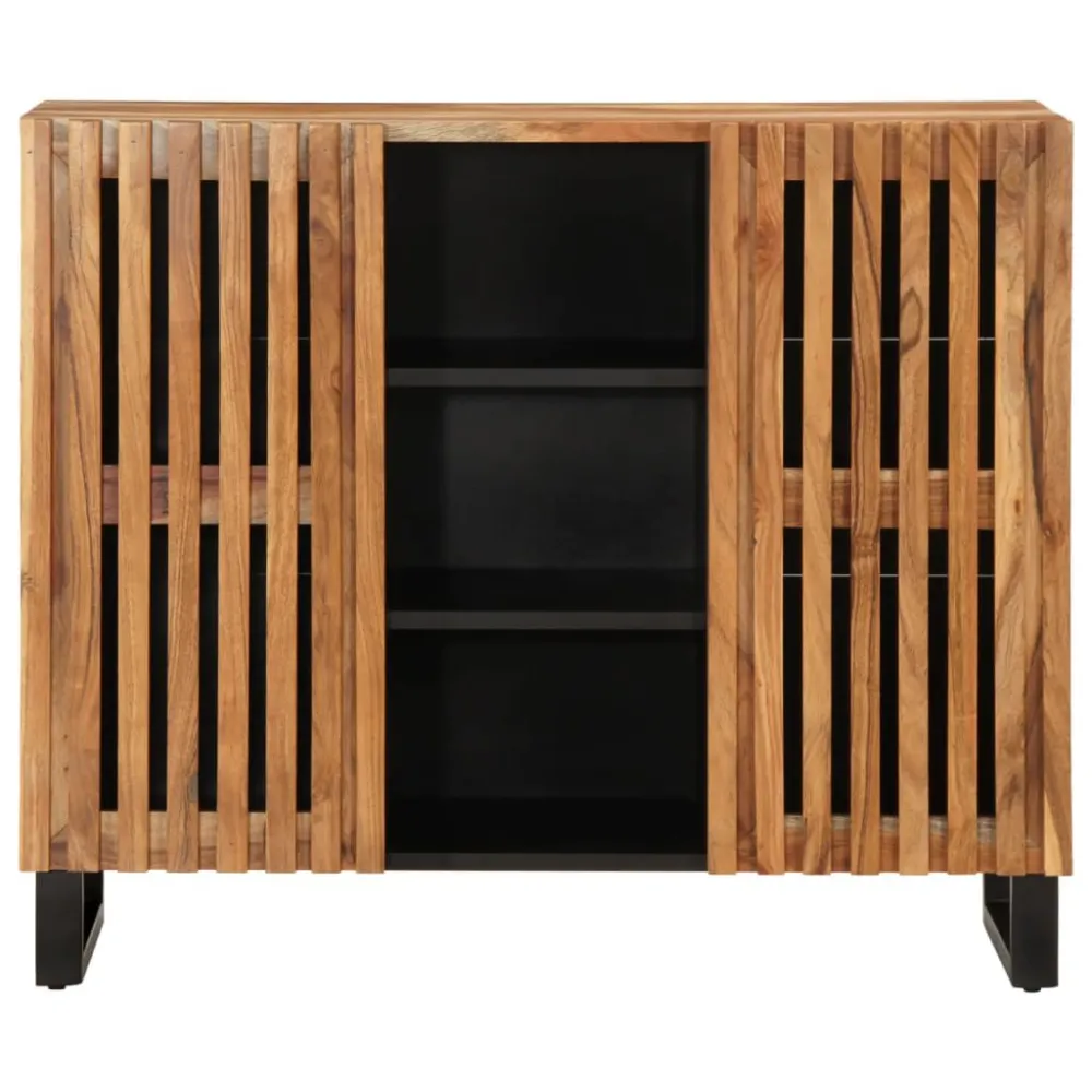 Aparador 90x34x75 cm madeira de acácia maciç com Certificação de Qualidade