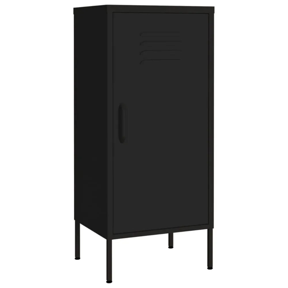 Armário de arrumação ço 42,5x35x101,5 cm preto para Ambientes Modernos