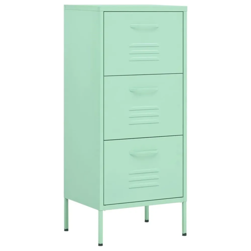 Armário de arrumação ço 42,5x35x101,5 cm verde-hortelã com Certificação de Qualidade