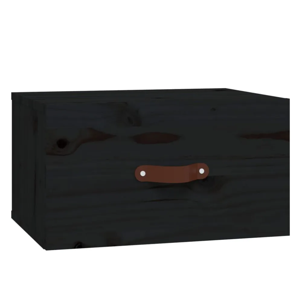 Design Exclusivo Mesa de cabeceira de parede 40x29,5x22 cm preto