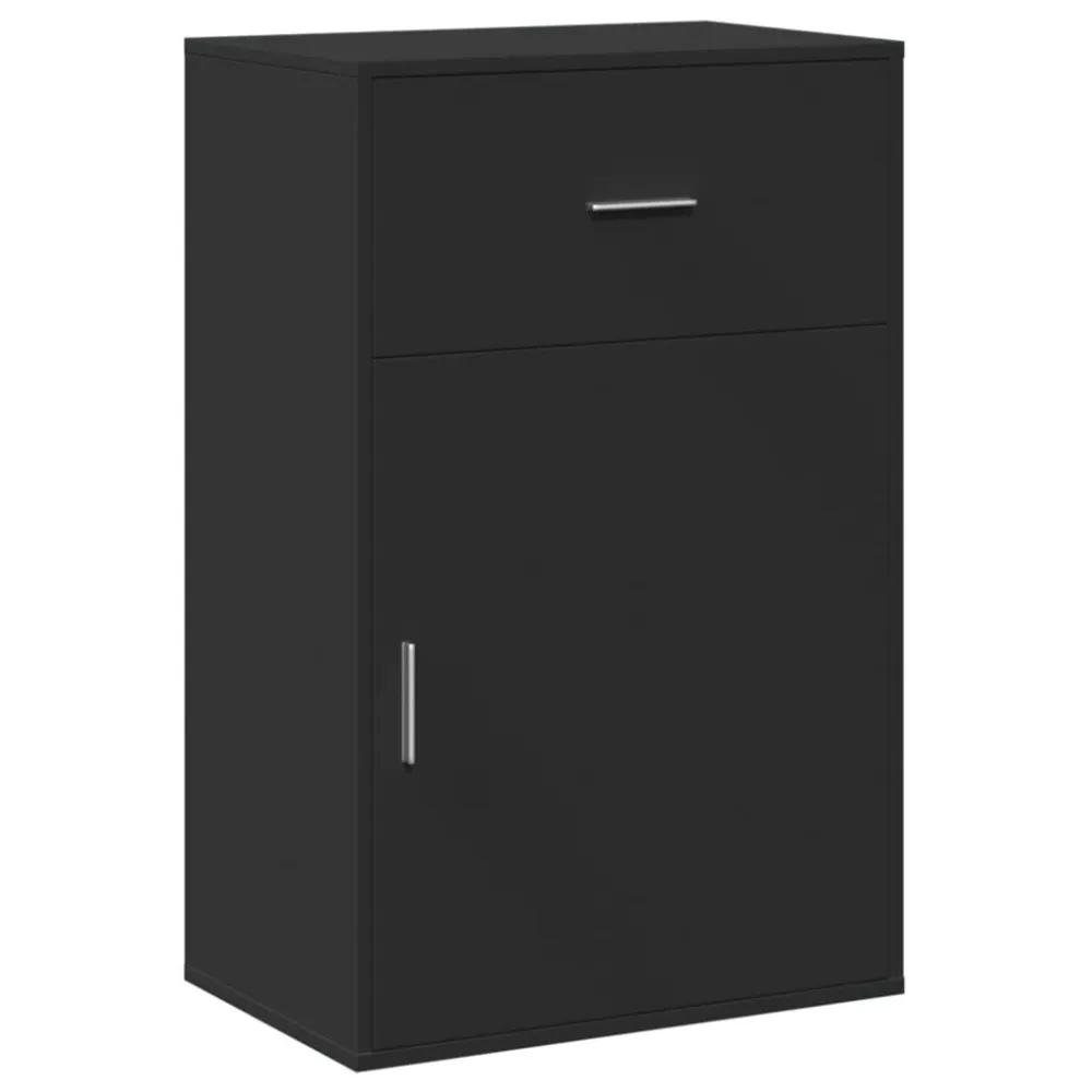 Móvel Articulado Armário de arrumação 56,5x39x90 cm derivados de madeira preto