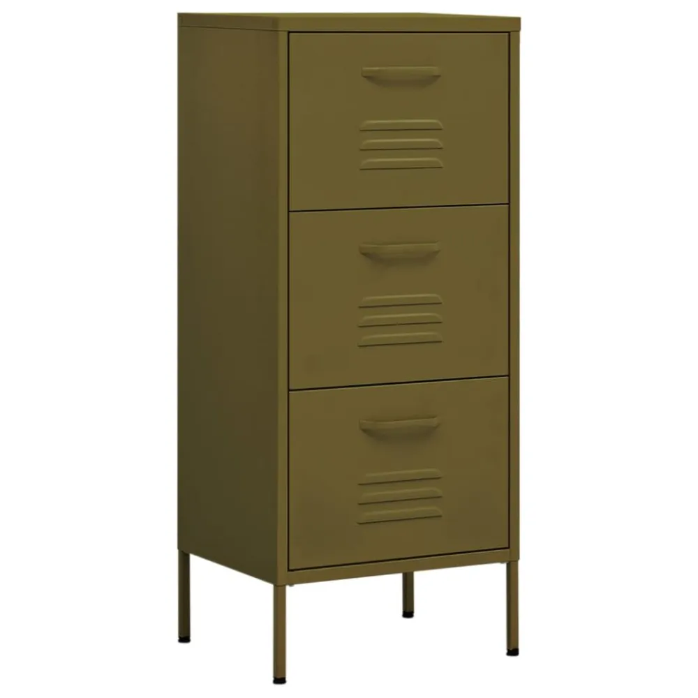 Móvel Conversível Armário de arrumação ço 42,5x35x101,5 cm verde-azeitona