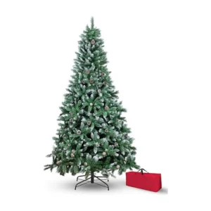 Bolsa para Bexigas Árvore de Natal sintética coberta de neve 150cm fácil de colocar