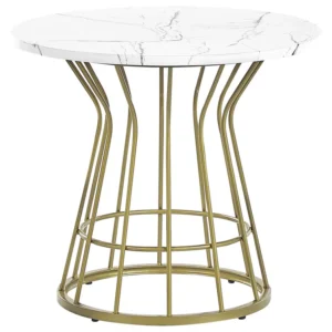 Wire Frame Marble Effect Coffee Table Neve Gold CONCAN