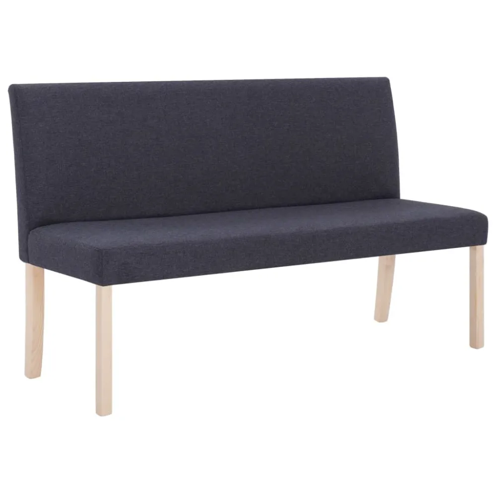 Armário de Hall Banco 139,5 cm poliéster cinzento-escuro