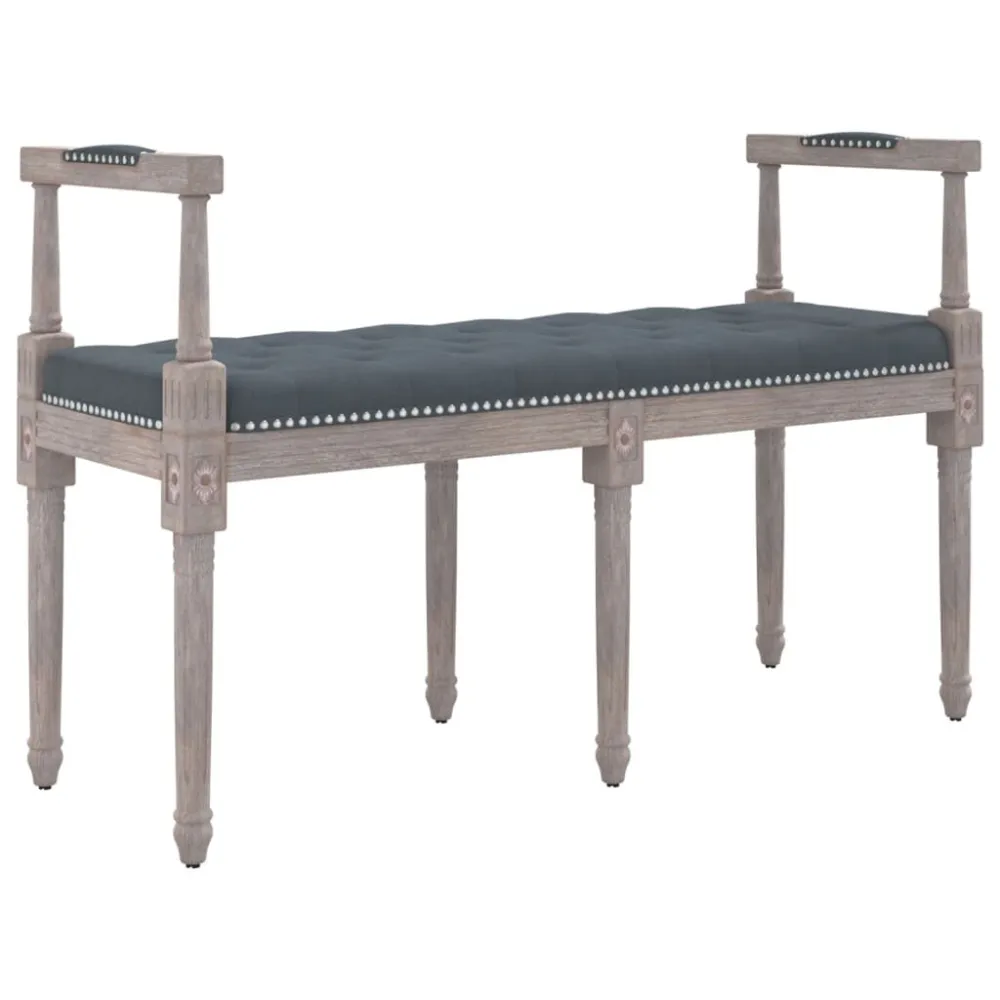 Banco 110x40x70 cm veludo cinzento-escuro Montagem na Parede