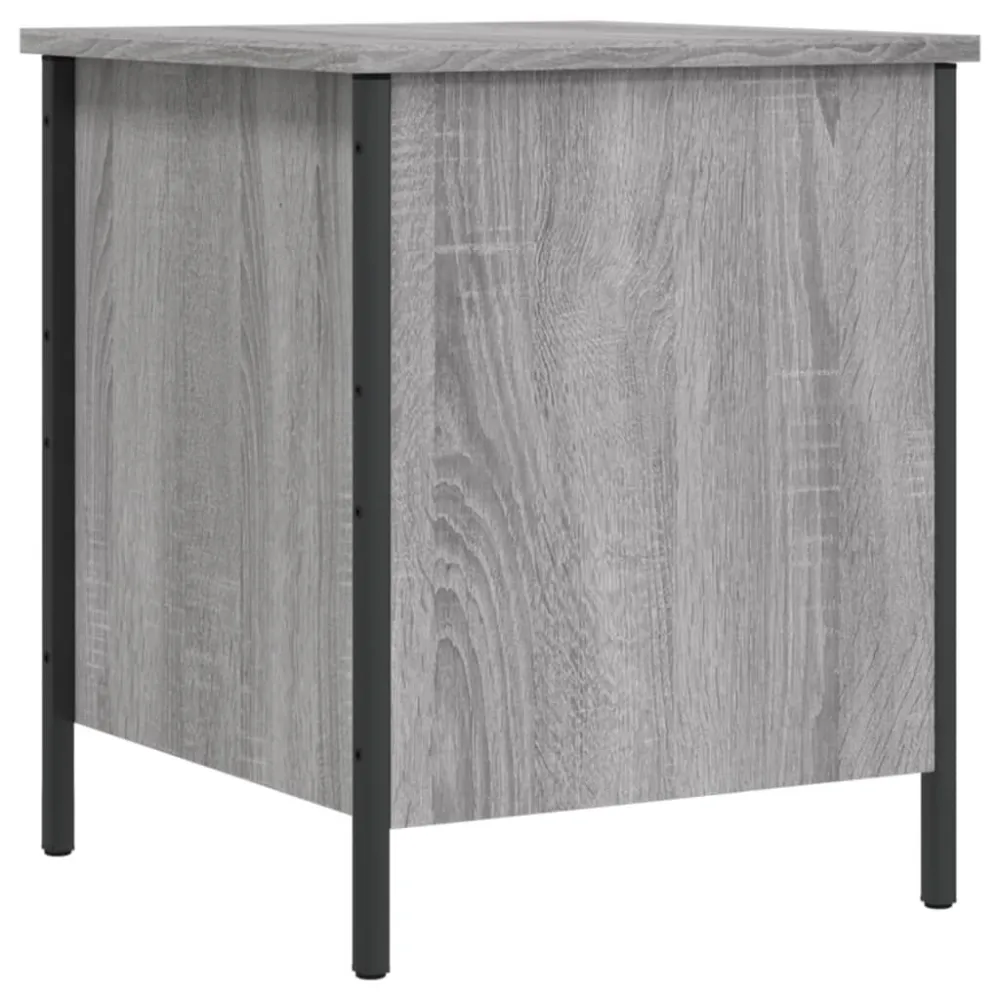 Banco arrumação 40x42,5x50 cm derivados madeira cinzento sonoma Madeira com Acabamento Resistente