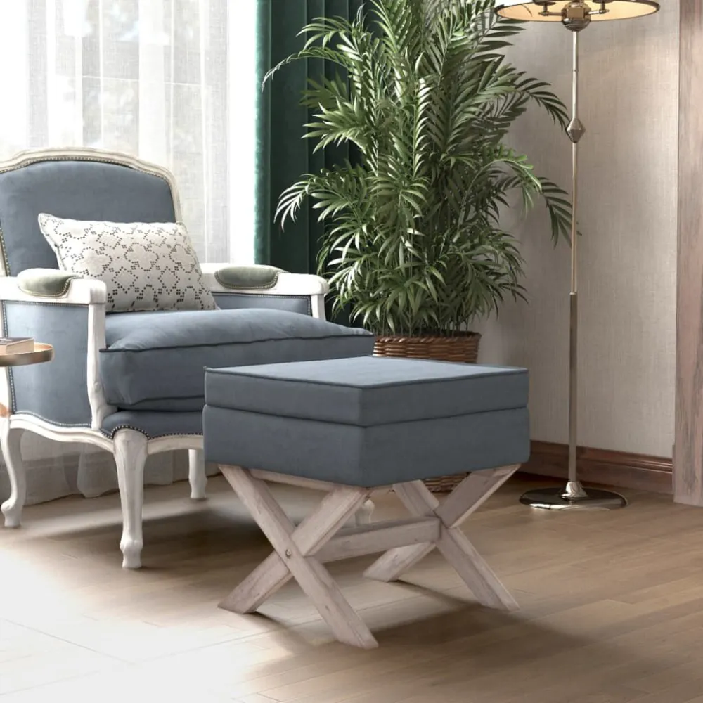 Resistente e Durável Banco de arrumação 45x45x49 cm veludo cinzento-escuro