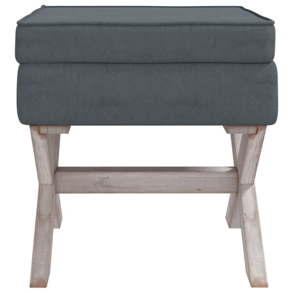 Resistente e Durável Banco de arrumação 45x45x49 cm veludo cinzento-escuro