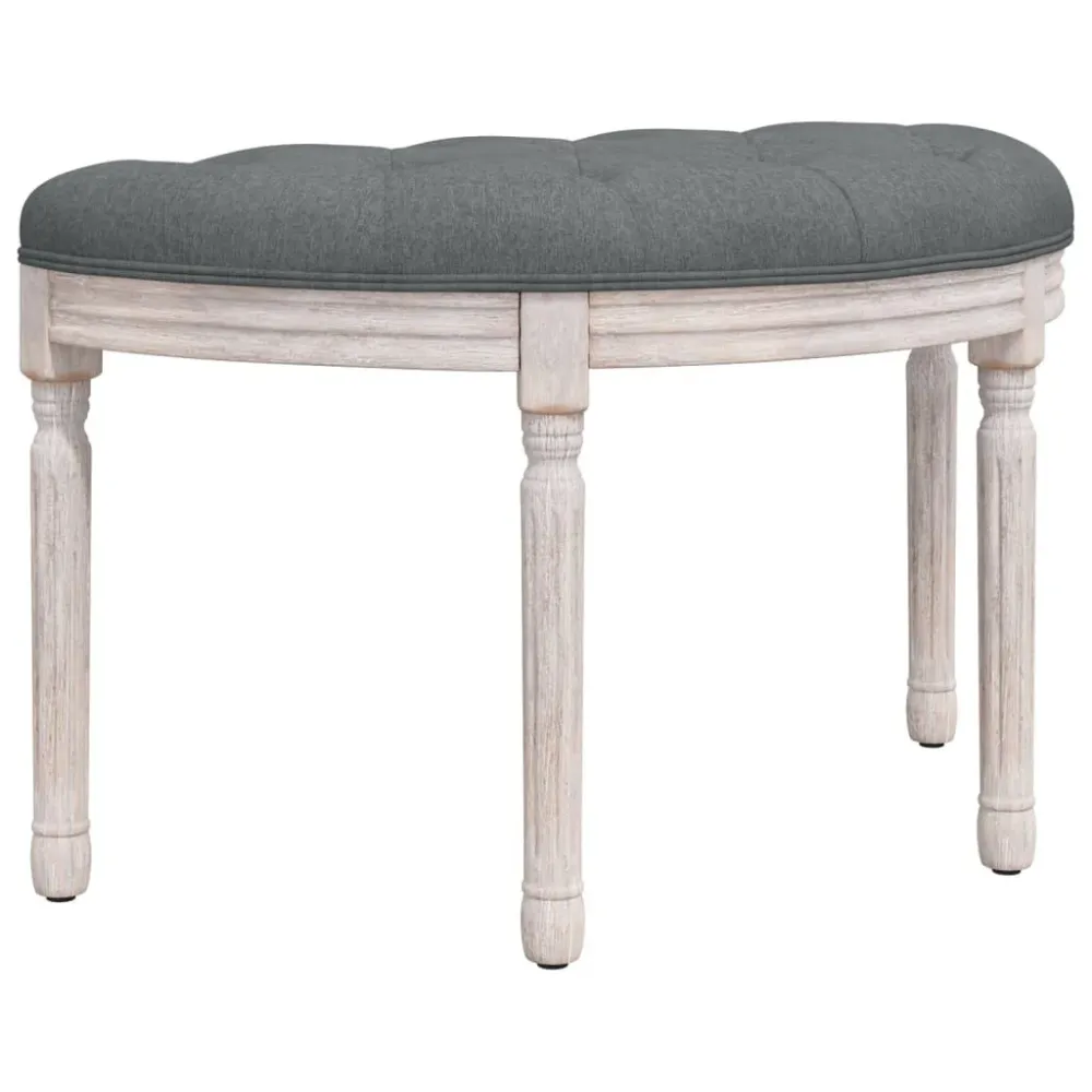 Banco 81,5x41x49 cm tecido cinzento-escuro com Tecido Impermeável UV