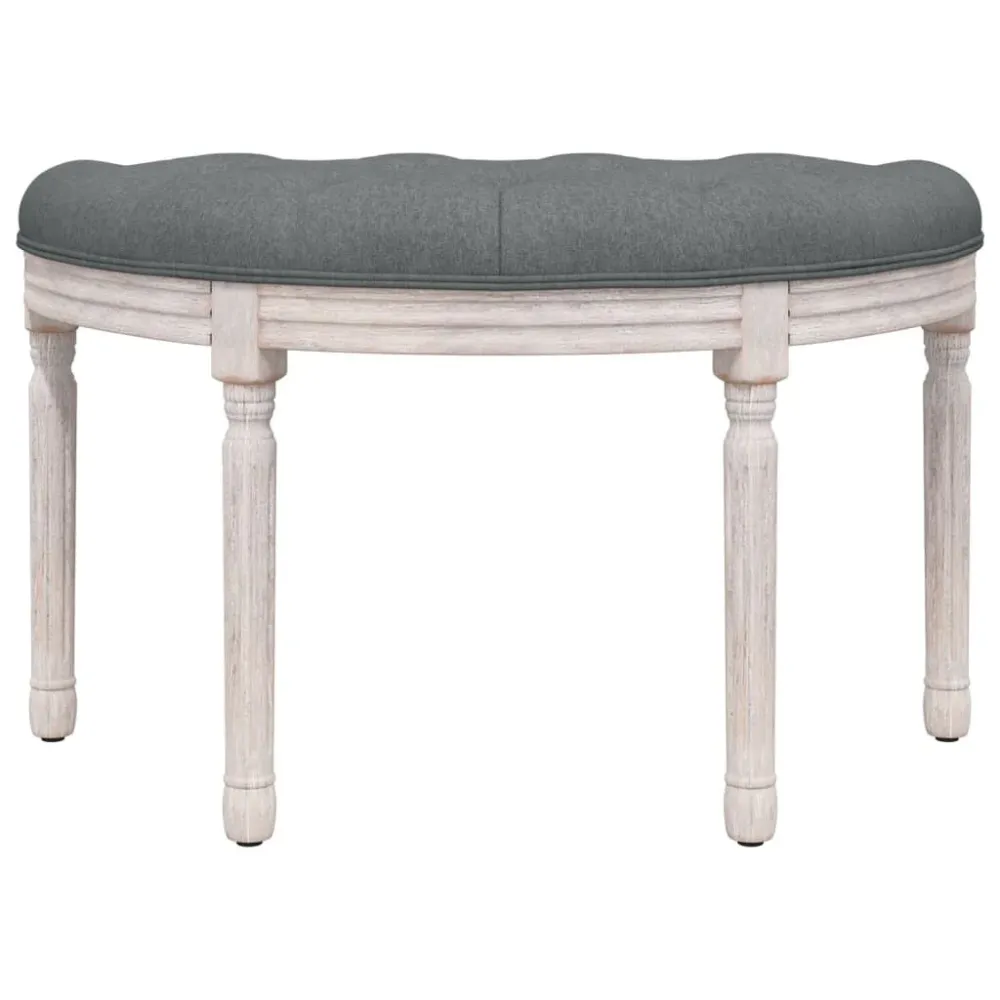 Banco 81,5x41x49 cm tecido cinzento-escuro com Tecido Impermeável UV