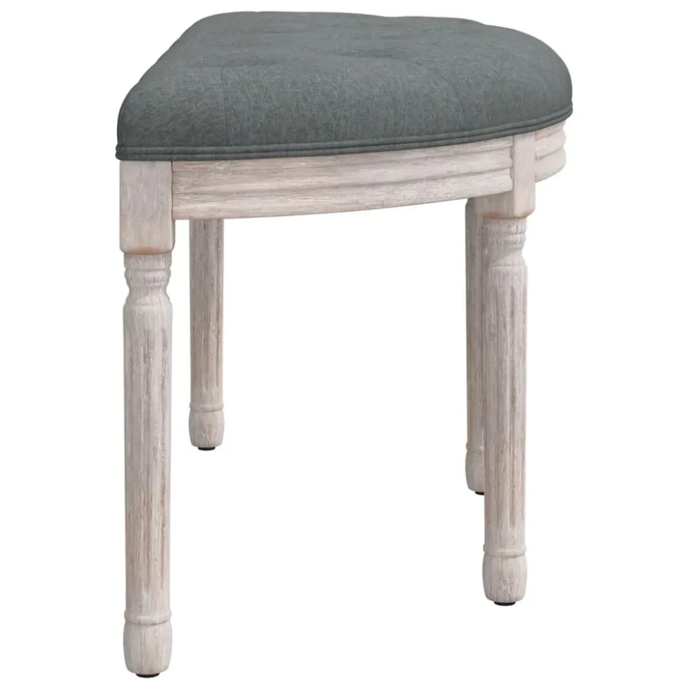 Banco 81,5x41x49 cm tecido cinzento-escuro com Tecido Impermeável UV