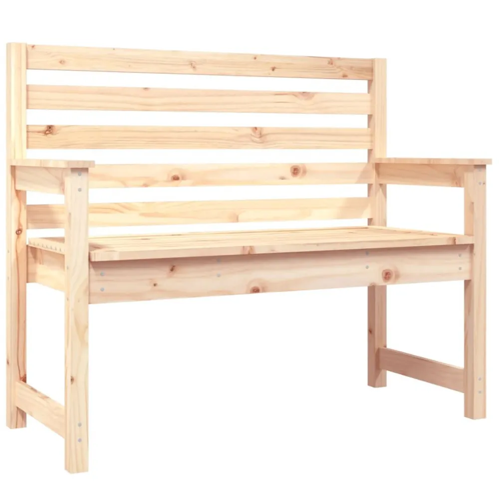 Banco de jardim 109x48x91,5 cm madeira de pinho maciç em Tecido Sunbrella