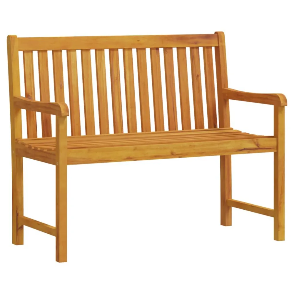 Banco de jardim 110 cm madeira de acácia maciç | Resistente à Chuva | Confortável