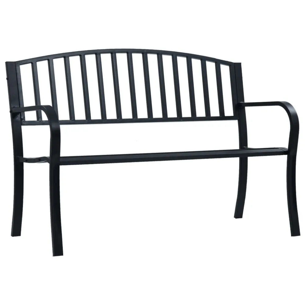 Banco jardim 125 cm ço preto com Tecido Impermeável UV