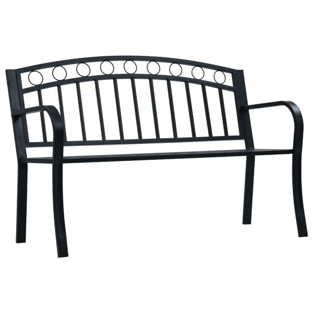 Banco jardim 125 cm ço preto Fácil de Guardar