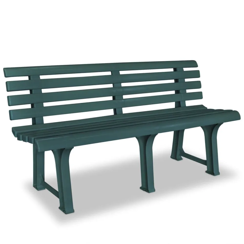 Banco de jardim 145,5 cm plástico verde com Tecido Impermeável UV