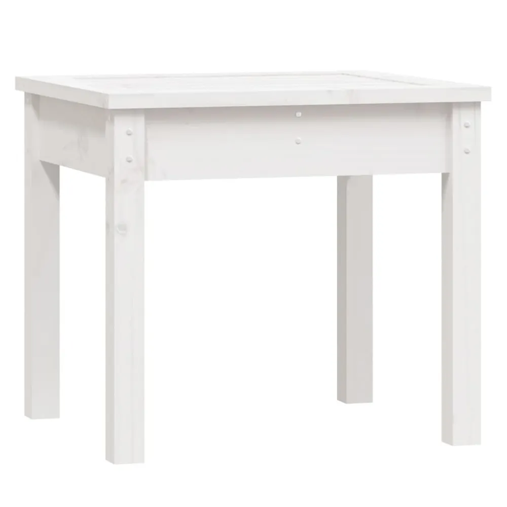 Banco de jardim 50x44x45 cm madeira de pinho maciç branco Dobrável e Portátil