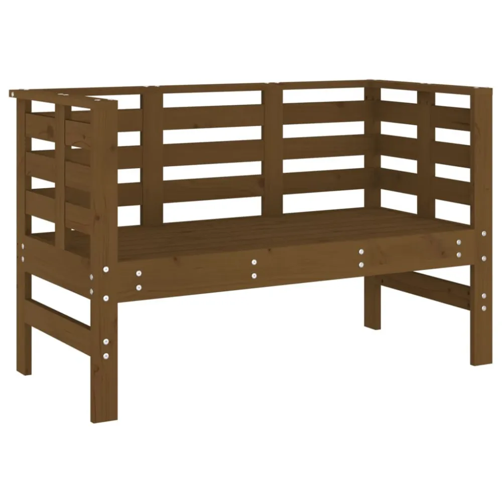 Banco de Jardim Banco de jardim 111,5x53x71 cm pinho maciço castanho-mel