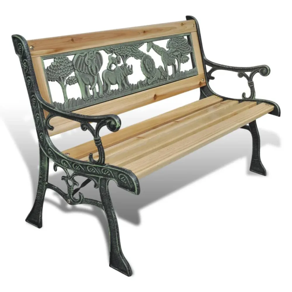Banco de jardim para crianças 84 cm madeira Dobrável e Portátil