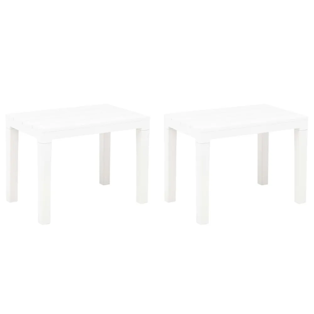 Bancos de jardim 2 pcs plástico branco | Montagem Fácil e Rápida