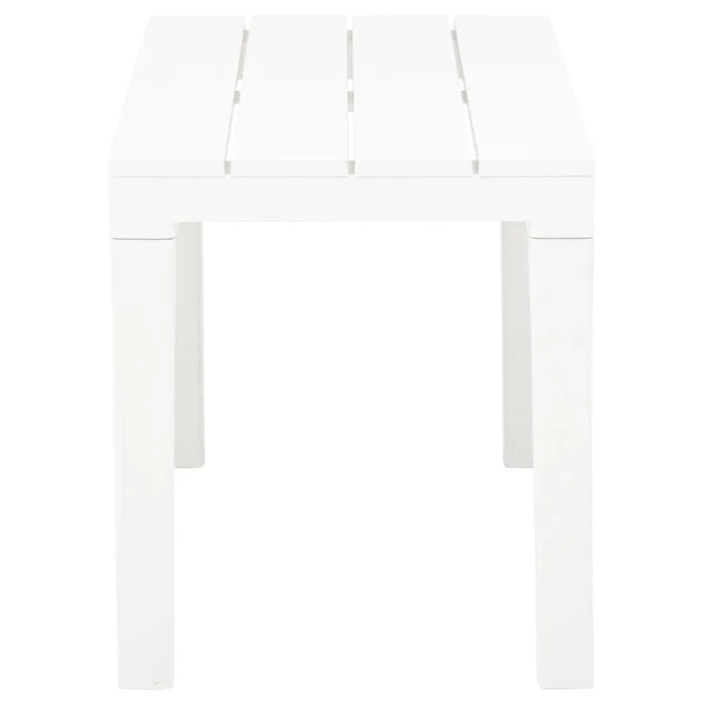 Bancos de jardim 2 pcs plástico branco | Montagem Fácil e Rápida