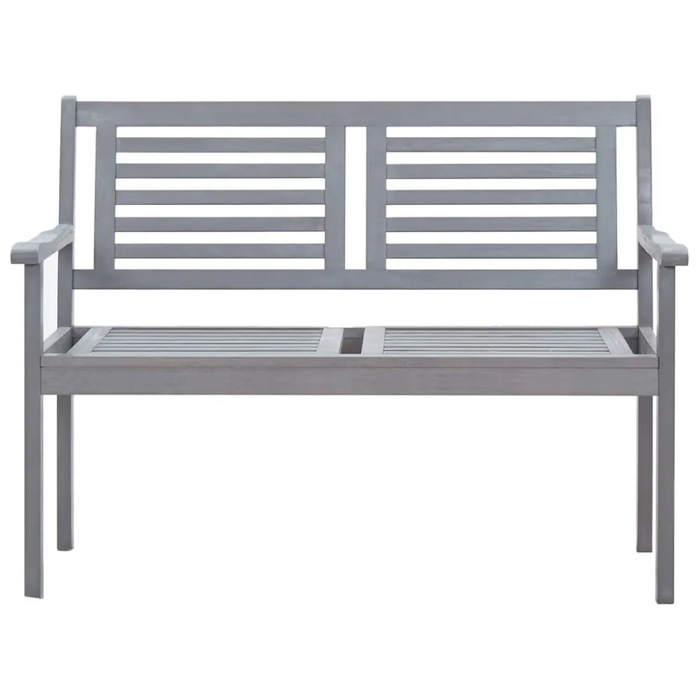 Cadeira de Balanço Banco jardim 2 lugares 120 cm madeira eucalipto maciç cinzento