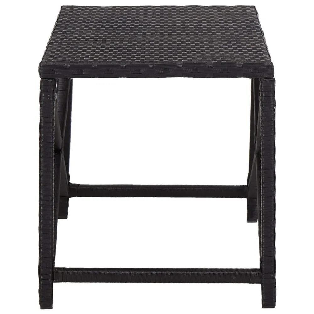 Cadeira de Balanço Banco de jardim 80 cm vime PE preto