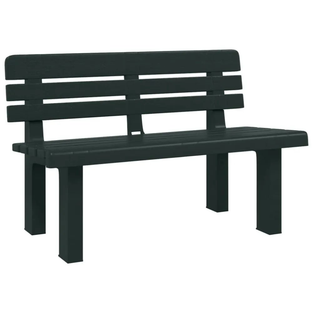 Conjunto Completo de Banco de jardim 110x52x71 cm polipropileno verde