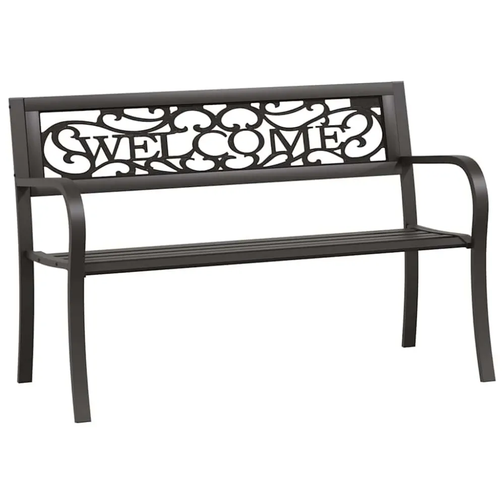 Conjunto Completo de Banco de jardim 125 cm ço preto