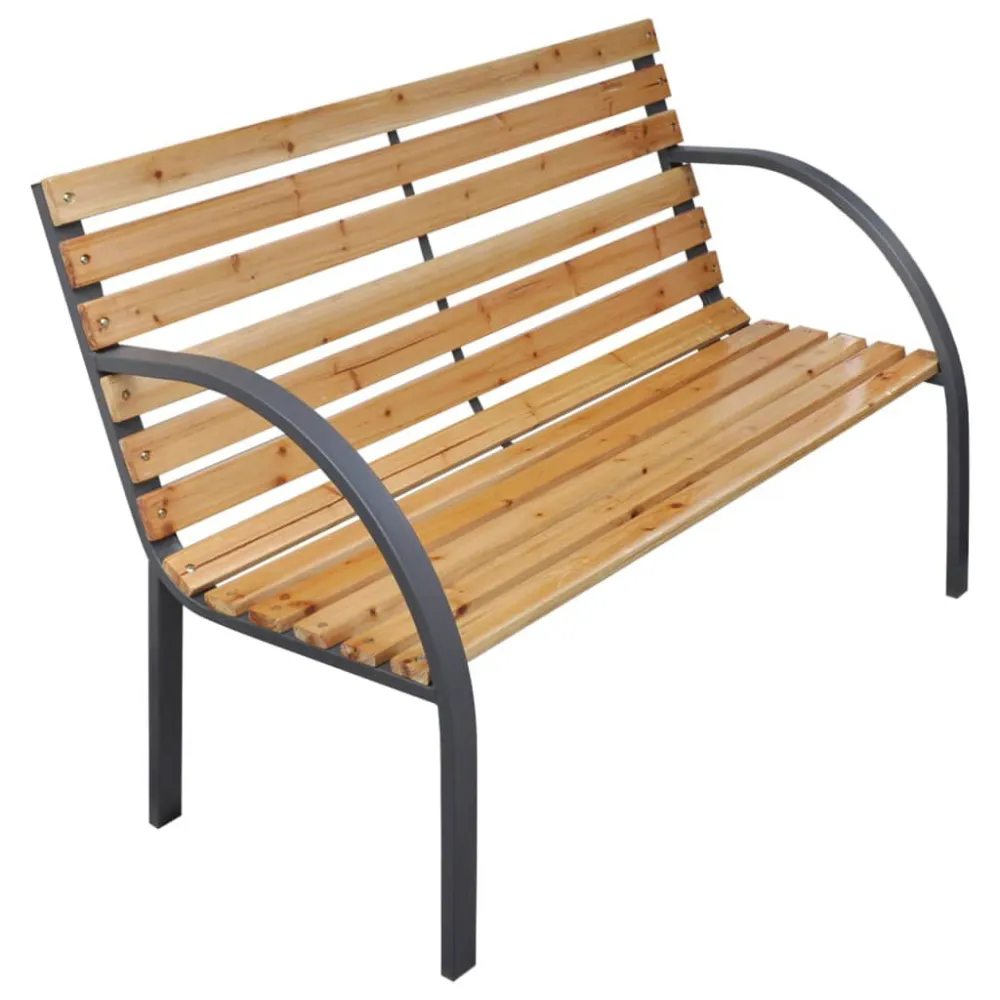 Design Ergonômico e Confortável Banco de jardim 112 cm madeira de abeto maciç
