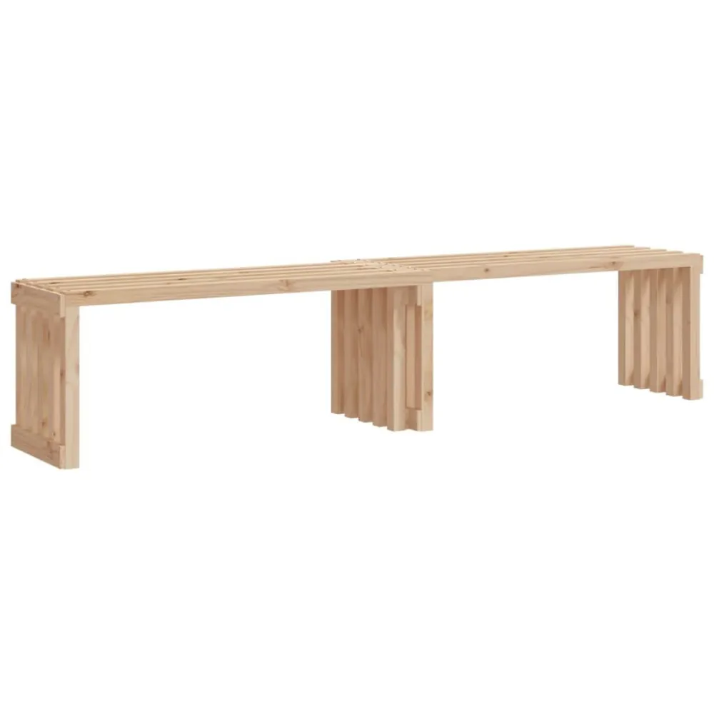 Poltrona de Rattan Banco de jardim extensível 212,5x40,5x45 cm pinho maciço