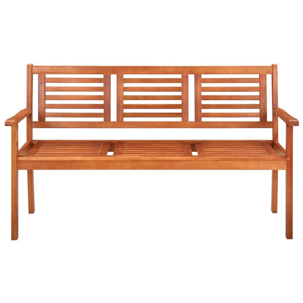 Premium Resistente ao Tempo Banco de jardim 3 lugares com almofadão 150 cm eucalipto maciço