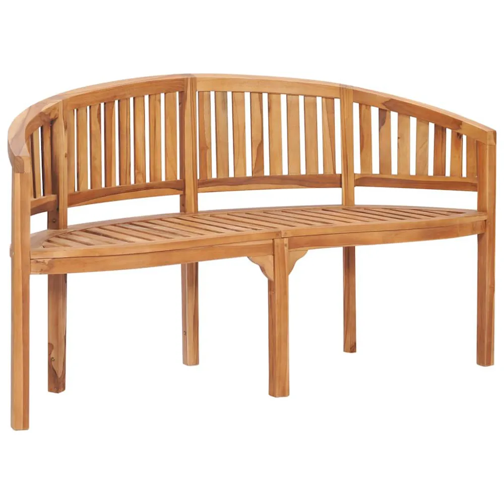 Puf de Exterior Banco banana 151 cm madeira de teca maciç