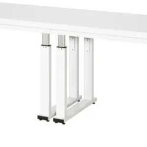 Bancada de trabalho RAU série adlatus 600, W2500 x D700 x H740-1140 mm, bancada com revestimento laminado rígido (HPL), es...