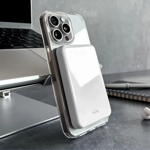 Powerbank com MagSafe Genuíno Power Mag Plus 5000mAh 20W + 15W Qi2 - Branco