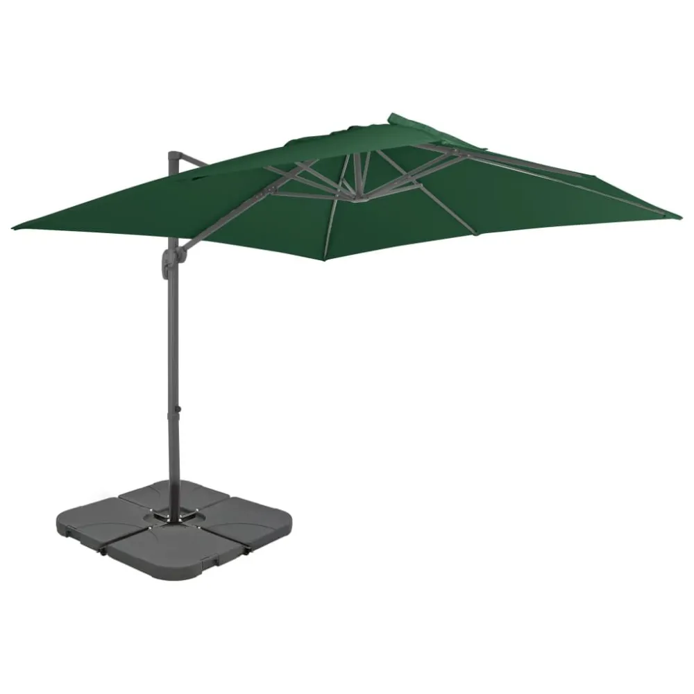 Alta Durabilidade com Proteção UV Guarda-sol de jardim com base portátil verde