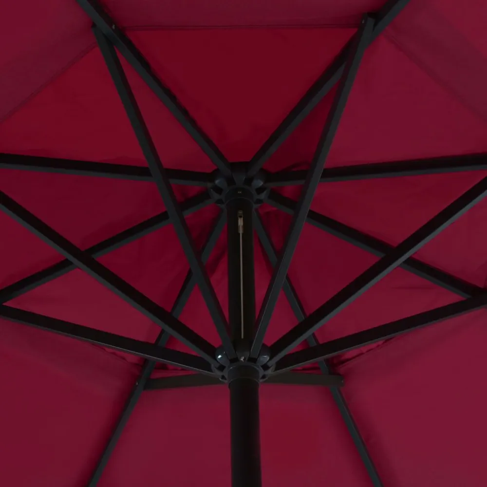 Guarda-sol de jardim com base portátil vermelho com Base Inclusa e Bolsa de Transporte